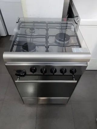 Cocina de gas plateada Meireles GAS NATURAL