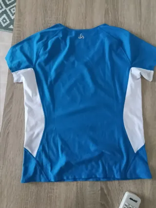 Maglia sport Odlo donna blu/bianca
