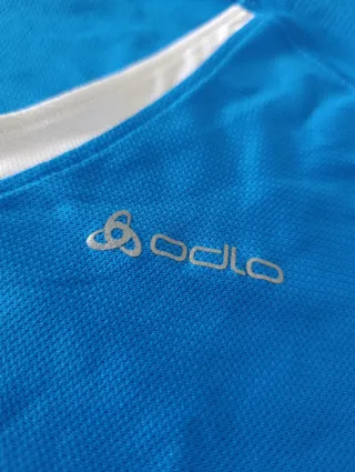 Maglia sport Odlo donna blu/bianca