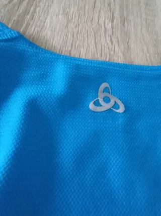 Maglia sport Odlo donna blu/bianca