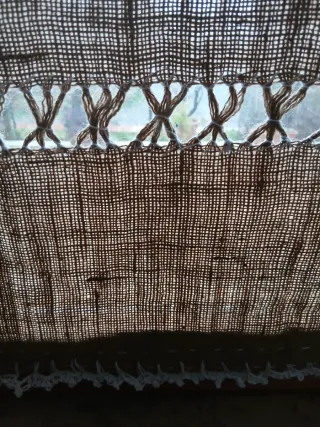 2 simpatiche tendine in juta artigianali