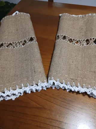 2 simpatiche tendine in juta artigianali