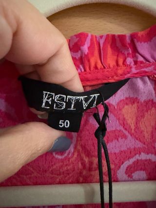 Blusa MSMODE Talla 50 Naranja y Rosa