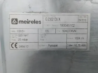 Cocina Meireles Acero Inoxidable GAS NATURAL