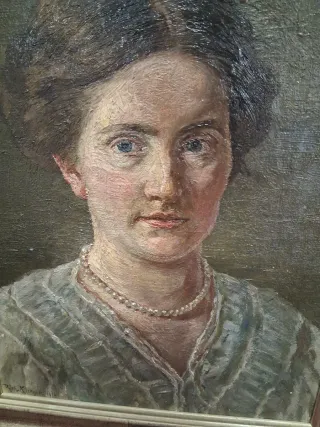 Cuadro mujer óleo 1914