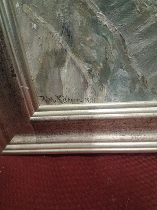 Cuadro mujer óleo 1914