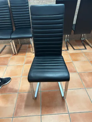 6 Sillas Comedor Negras Diseño Moderno