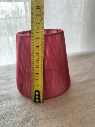 Paralume conico bordeaux in tessuto vintage