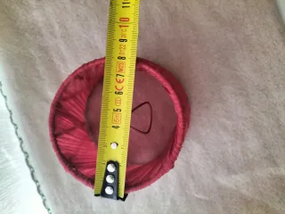 Paralume conico bordeaux in tessuto vintage