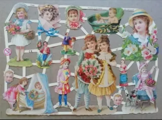 Lamina Cromos troquelados EF 7249. Niños