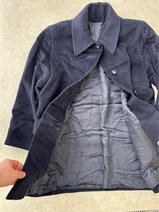 Giacca 100% Lana Blu Alta Qualità