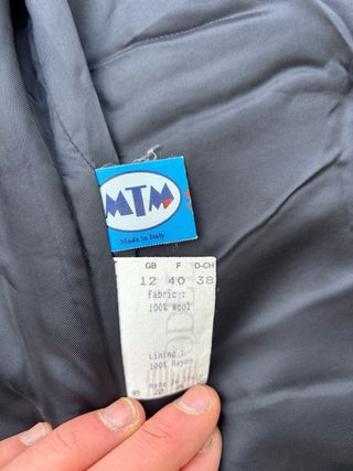 Giacca 100% Lana Blu Alta Qualità