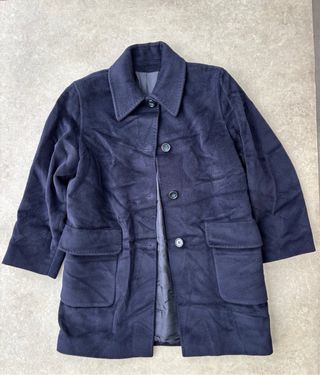 Giacca 100% Lana Blu Alta Qualità