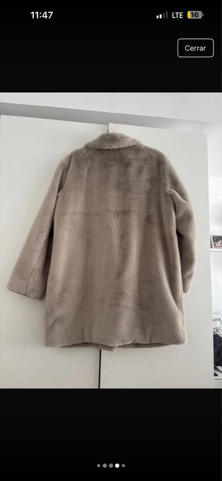 Abrigo pelo Zara beige Talla M