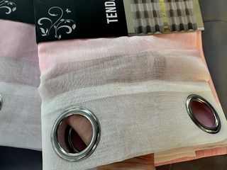 2 Tende Giu 135x275 Filtrante Rigato Rosa/Bianco