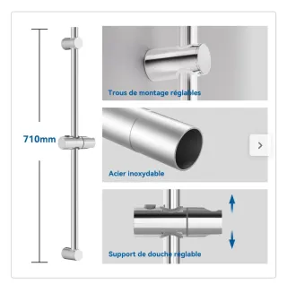 Barra Ducha Ajustable Auralum