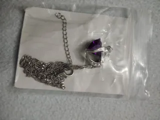 Colgante Corazón Amatista y Circonitas