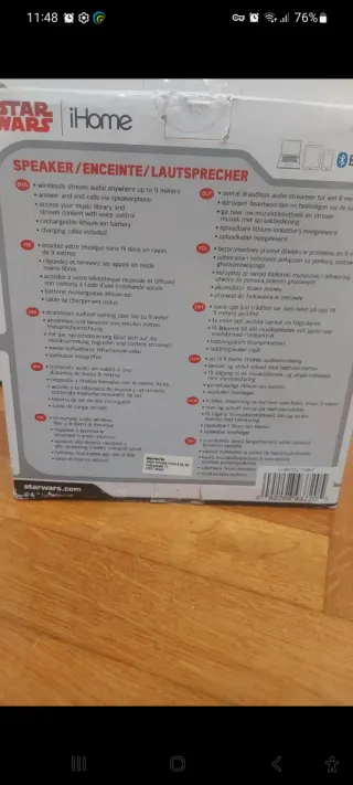 Altavoz Bluetooth iHome Star Wars Darth Vader