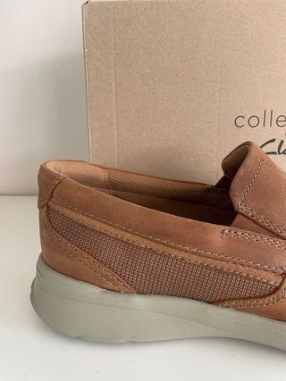 Zapatos Clarks Hombre Piel Slip-on Marrón