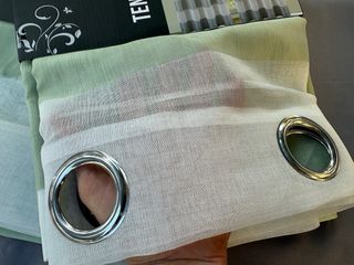 2 Tende Giu 135x275 Filtrante Rigato Verde/Bianco