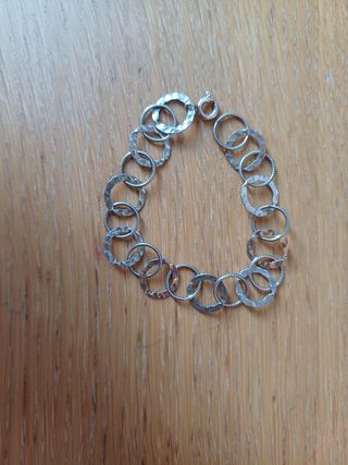 Pulsera de plata con eslabones