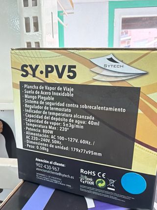 Plancha de vapor de viaje Sytech