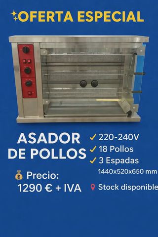 Asador de pollos 3 espadas