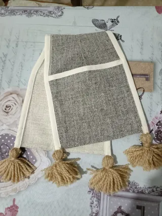 Alforjas traje regional beige y negro