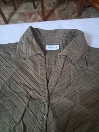 Camisa premamá verano verde oliva