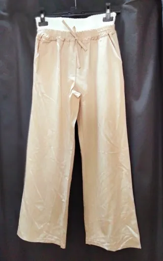 Pantalón doble cintura beige