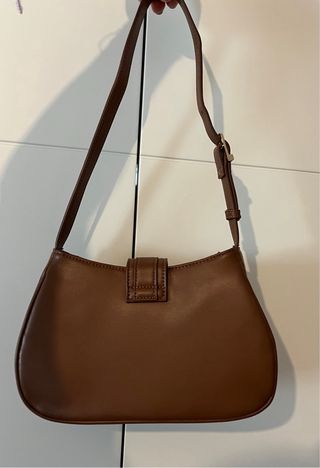 Bolso de hombro cuadros marrón