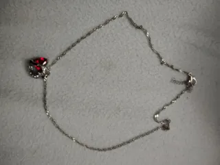 Colgante Corazón Rojo y Plata