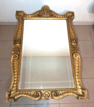 Specchio barocco dorato vintage italiano anni ’50