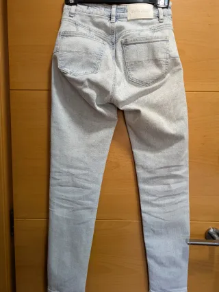 Tejano Salsa Azul y Blanco Talla 25W28L