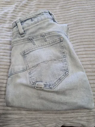 Tejano Salsa Azul y Blanco Talla 25W28L