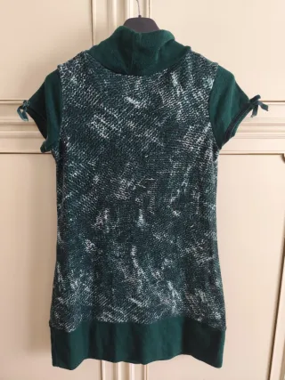 Vestito maglia invernale verde taglia S