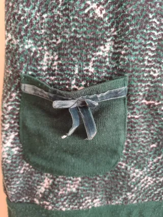 Vestito maglia invernale verde taglia S