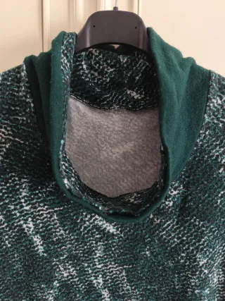 Vestito maglia invernale verde taglia S