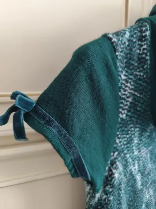 Vestito maglia invernale verde taglia S