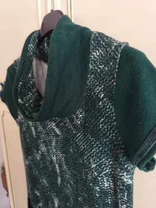 Vestito maglia invernale verde taglia S