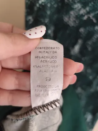 Vestito maglia invernale verde taglia S