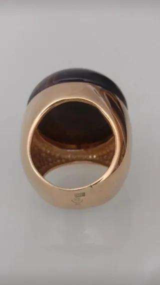 Anillo Pedro Duran Plata Dorado Ojo de Tigre