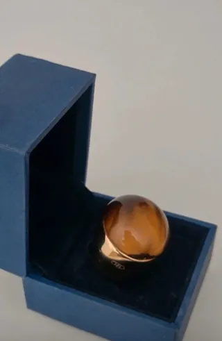 Anillo Pedro Duran Plata Dorado Ojo de Tigre