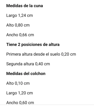 Cuna blanca de madera