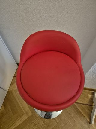 3 Taburetes Cocina Rojo Elevable