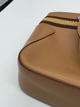 Borsa Gucci in pelle marrone e beige