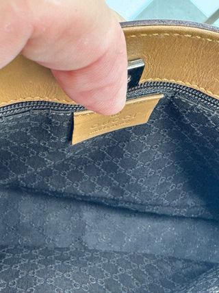 Borsa Gucci in pelle marrone e beige