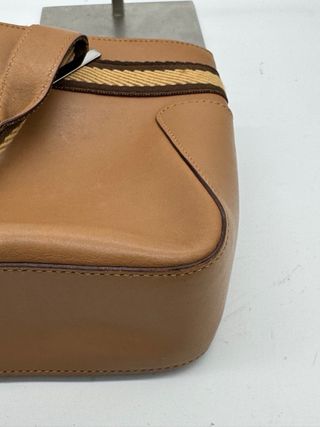 Borsa Gucci in pelle marrone e beige