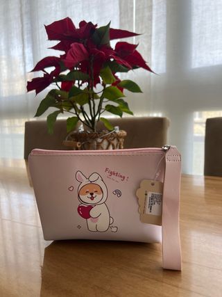 Neceser Kawaii Perro Corazón Rosa
