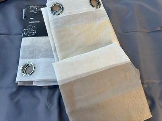 2 Tende Giu 135x275 Filtrante Rigato Tortora/Bianc